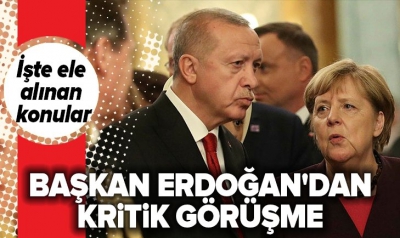 Son dakika: Başkan Erdoğan, Merkel ile görüştü....