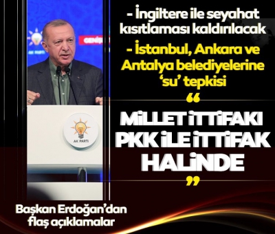 Son Dakika: Başkan Erdoğan'dan Millet İttifakı'na sert tepki: Bunlar PKK ile ittifak halindeler