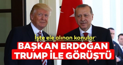 Son dakika: Başkan Erdoğan, Trump ile görüştü..