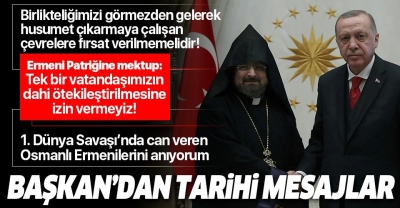 Manisa Habercilik - Başkan Erdoğan'dan Ermeni Patriği Maşalyan'a mektup