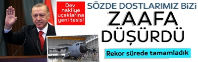 Son dakika: Başkan Erdoğan'dan flaş açıklamalar! A400M uçakları için önemli açılış...