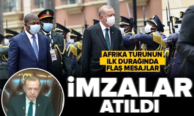 Son dakika: Başkan Erdoğan Angola'da! İki ülke arasında 7 anlaşma imzalandı: Hedef 500 milyon dolar 