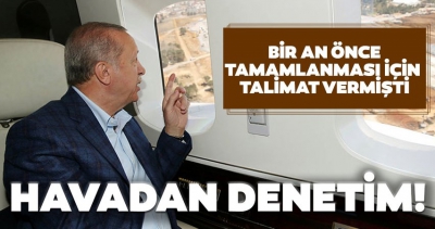 Son dakika: Başkan Erdoğan İstanbul'u havadan denetledi! Büyükşehir hastanesi ve pandemi hastanalerini inceledi..