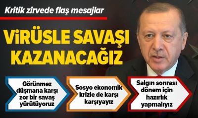 Son dakika: Başkan Erdoğan'dan koronavirüs nedeniyle toplanan Türk Konseyi Zirvesinde önemli açıklamalar.