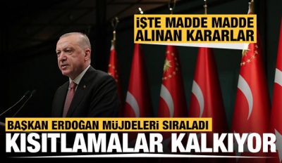 Son dakika: Başkan Erdoğan kabine sonrası duyurdu: 1 Temmuz'dan itibaren sokak kısıtlaması kalkıyor