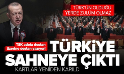 Son dakika: Başkan Erdoğan: Özgürlüğümüze vurulmak istenen prangaları parçalayıp attık