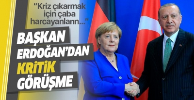 Son dakika: Başkan Erdoğan, Merkel ile görüştü! İşte ele alınan konular...