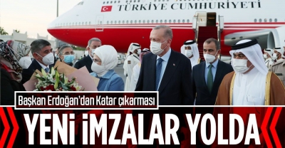 Son dakika: Başkan Erdoğan Katar'da: El Sani ile görüştü