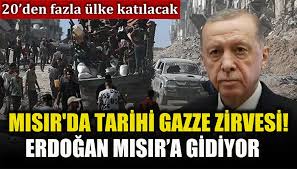 Son dakika! Başkan Erdoğan Mısır'a gidiyor! Gazze zirvesine katılacak 