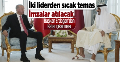 SON DAKİKA: Başkan Erdoğan ile Katar Emiri El Sani'den kritik görüşme