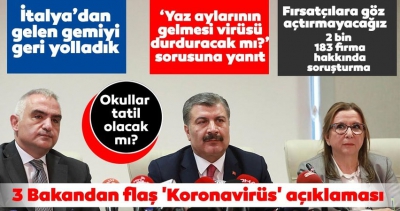 Son dakika: Bilim Kurulu toplantısı sonrası koronavirüsle ilgili flaş açıklamalar.