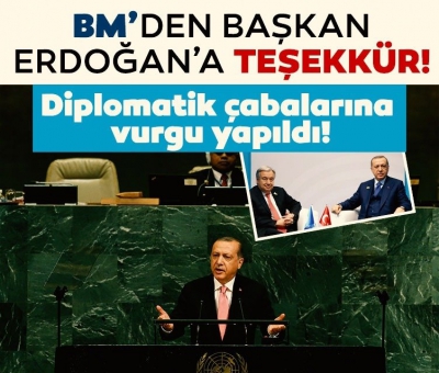 Son dakika: BM Genel Sekreteri Guterres'ten Başkan Erdoğan'a teşekkür