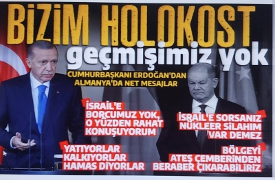 Son dakika... Cumhurbaşkanı Erdoğan'dan Almanya'da net mesaj: 'Bizim holokost geçmişimiz yok' 