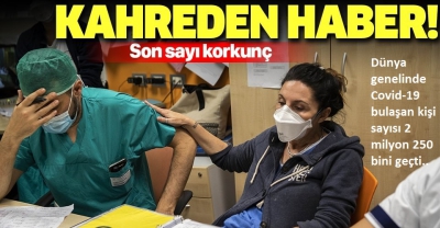 Son dakika: Dünya koronavirüsün esiri oldu! Kovid-19 bulaşan kişi sayısı 2 milyon 250 bini geçti.