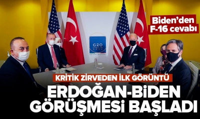 Son dakika: Erdoğan- Biden görüşmesi başladı