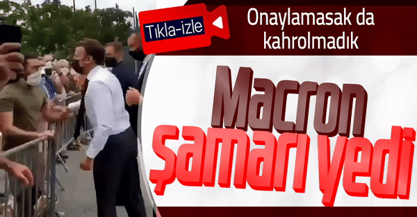 Son dakika! Fransa Cumhurbaşkanı Emmanuel Macron protestocudan tokat yedi!