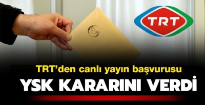 Son dakika haber: TRT'den YSK'ya seçim sonuçlarının ardından oy sayımı ile ilgili başvuru.
