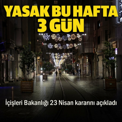 Son dakika haberi: 81 ile 23 Nisan genelgesi: Sokağa çıkma kısıtlaması uygulanacak 