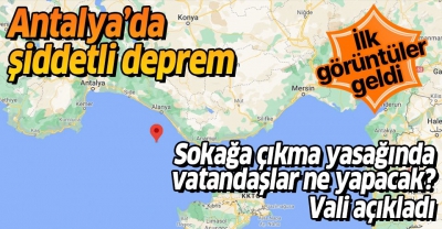 Son dakika haberi: Antalya'da 5.2 büyüklüğünde deprem! Antalya'daki deprem anından ilk görüntüler geldi