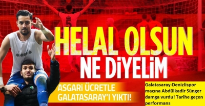 Son dakika haberi: Galatasaray-Denizlispor maçına Abdülkadir Sünger damga vurdu! Tarihe geçen performans