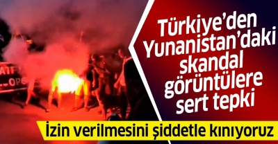 Son dakika haberi: Yunanistan'dan skandal görüntüler! Türk Bayrağı'nı yaktılar.