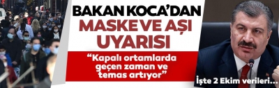 Son dakika haberleri: 2 Ekim koronavirüs verileri açıklandı! İşte Kovid-19 hasta, vaka ve vefat sayılarında son durum 