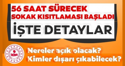 Sokağa çıkma kısıtlaması başladı! Ne zaman sona eriyor? Kimler muaf olacak? Kısıtlama döneminde nereler açık olacak?..