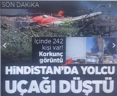 Son dakika... Hindistan'da yolcu uçağı yerleşim bölgesine düştü 