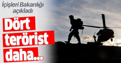 Son Dakika... İçişleri Bakanlığı: Bingöl'de 4 terörist etkisiz hale getirildi.