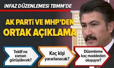 Son dakika: İnfaz düzenlemesi TBMM'de AK Parti ve MHP'den flaş açıklama.....