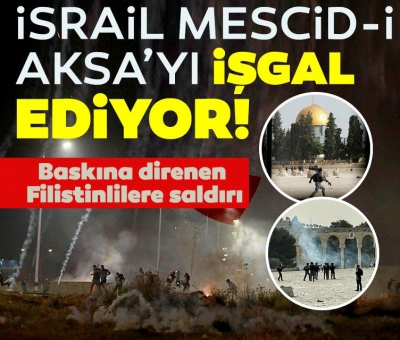 Son dakika: İsrail polisi Mescid-i Aksa'yı işgal ediyor! İşte vahşetin en net görüntüsü... 