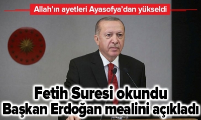 Manisa Habercilik - İstanbul'un Fethi'nin 567. yıl dönümünde Ayasofya'da Fetih Suresi okundu.