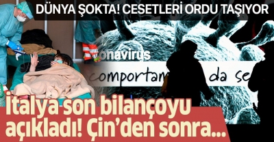 Son dakika: İtalya'da son bilanço: Koronavirüsten ölüm sayısı Çin'i geçti.
