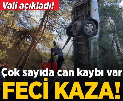 Son dakika! İzmir'de servis midibüsü şarampole yuvarlandı: 8 ölü, 9 yaralı 