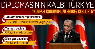 Son dakika: Kabine Toplantısı sona erdi! Başkan Erdoğan'dan önemli açıklamalar: Tüm taraflarla konuşabilen ülkeyiz