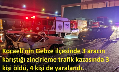 Son dakika: Kocaeli'nde feci kaza! 3 kişi öldü, 4 kişi yaralandı.