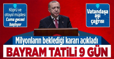 Son dakika: Kurban Bayramı tatili kaç gün olacak? Başkan Erdoğan kabine sonrası açıkladı