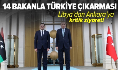 Son dakika: Libya Başbakanı Abdulhamid Dibeybe Ankara'da! Başkan Erdoğan resmi törenle karşıladı 