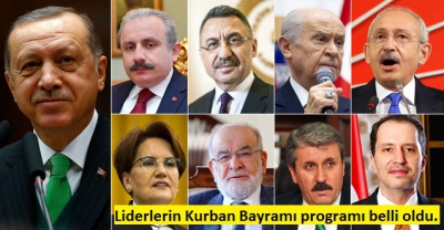 Son dakika: Liderlerin Kurban Bayramı programı belli oldu.
