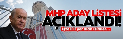 Son dakika: MHP duyurdu! İşte il il milletvekili aday listesi