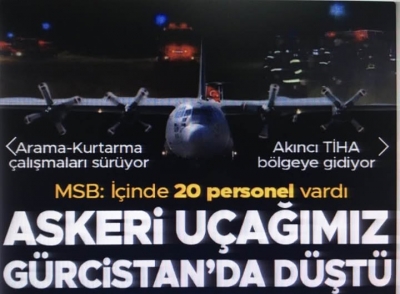Son dakika... MSB: Kargo uçağımız Gürcistan'da düştü | Uçakta 20 personel vardı