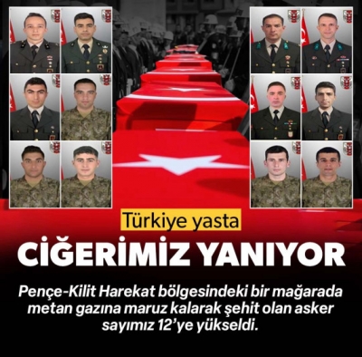Son dakika! MSB'den acı haber... Mağarada metan gazı nedeniyle şehit olan asker sayısı 12'ye yükseldi