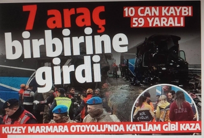 Son dakika: Sakarya'da korkunç kaza! 10 kişi hayatını kaybetti 57 kişi ise yaralandı