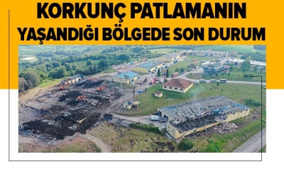 Son dakika! Sakarya'daki fabrika görüntüleri patlamanın şiddetini ortaya çıkardı!.