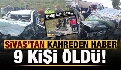 Son dakika... Sivas'ta katliam gibi kaza! 9 kişi öldü