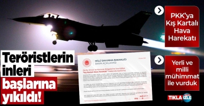 Son dakika! Suriye ve Irak'ta PKK'ya 'Kış Kartalı' hava harekatı! Terör yuvaları imha edildi...