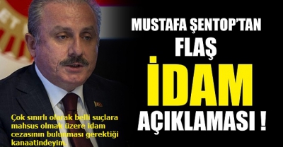 TBMM Başkanı Mustafa Şentop'tan idam cezası açıklaması.
