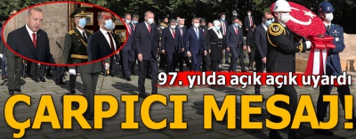 Son dakika: Türkiye Cumhuriyeti'nin 97. kuruluş yıl dönümünde Başkan Erdoğan'dan kararlılık mesajı.