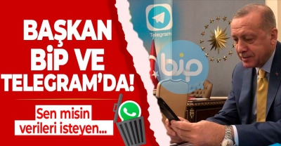 Son dakika: WhatsApp'ın tepki çeken veri politikasının ardından Başkan Erdoğan BİP ve Telegram'a katıldı
