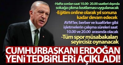 SON DAKİKA: Yeni koronavirüs tedbirleri neler? Başkan Erdoğan’dan kabine toplantısı sonrası önemli açıklamalar.